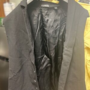 Express Black Sleeveless Blazer